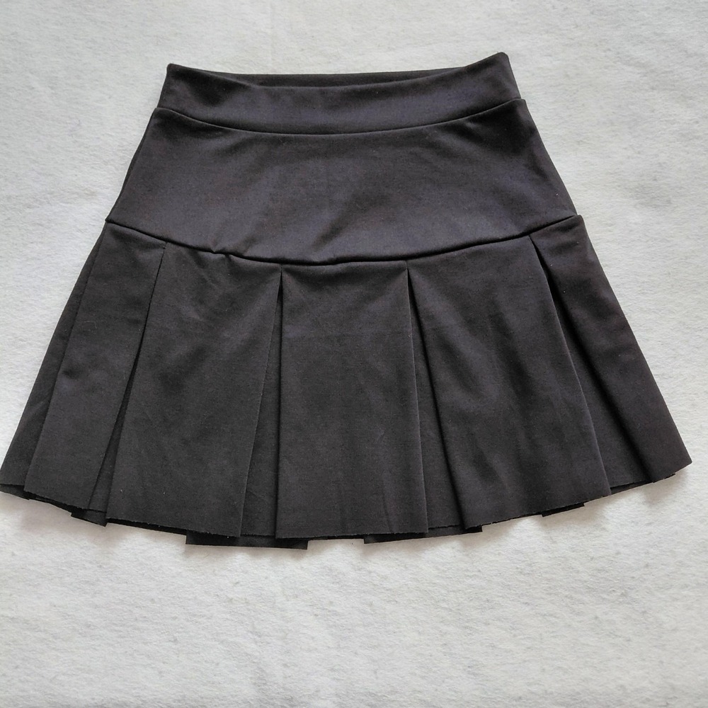 Disney Mickey Mouse Black Pleated Skirt Size L Womens Stretch Casual Costume
